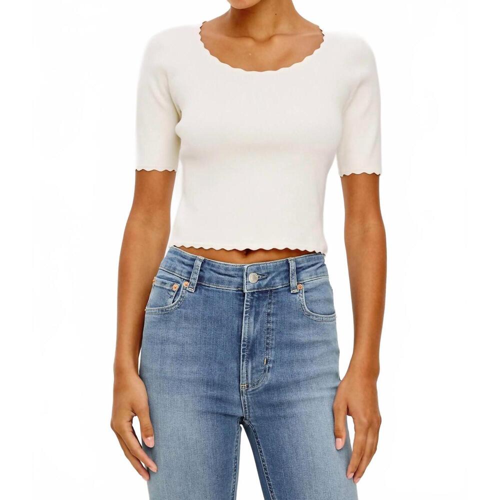 NEW RAILS louanna short sleeve top in ivory - Picture 1 of 4
